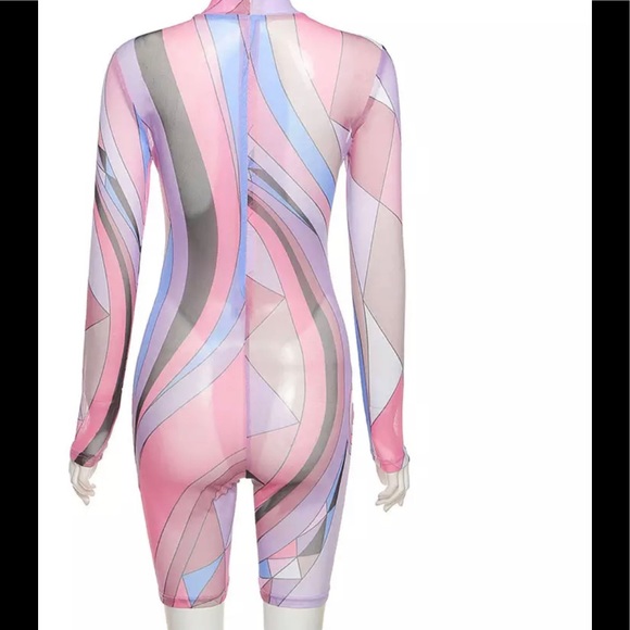 🔥Turtleneck mesh stretchy romper.🔥🔥 - Picture 4 of 10